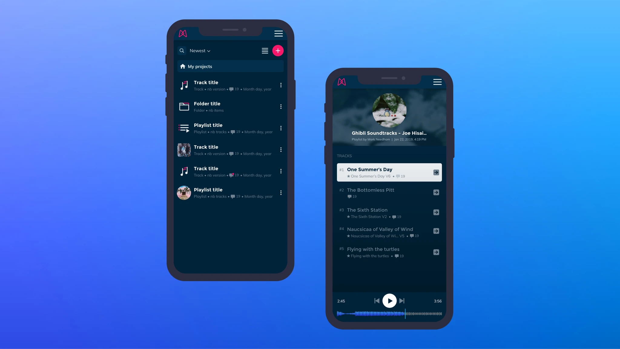 Mobile player and comments