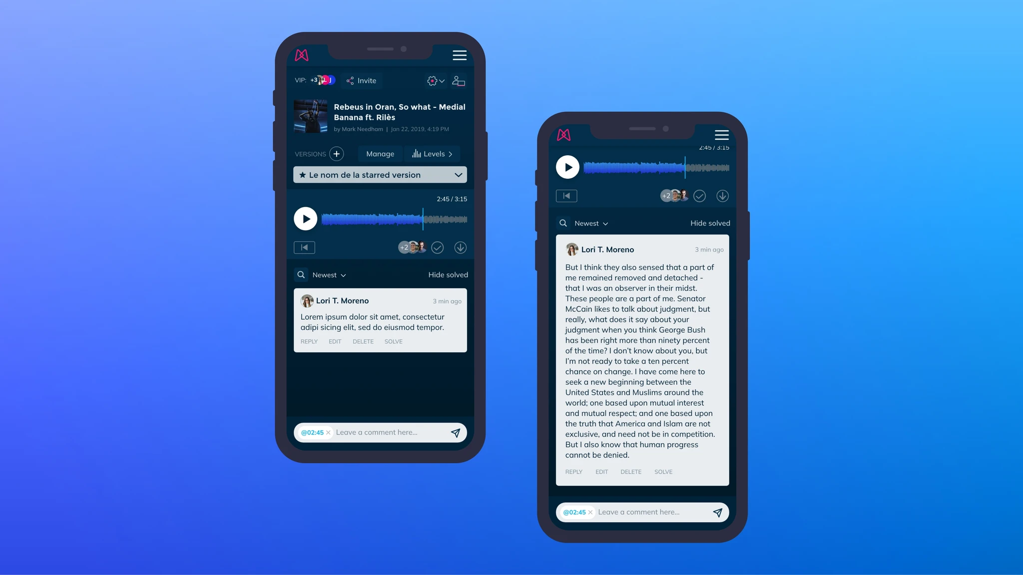 Mobile dashboard and playlist