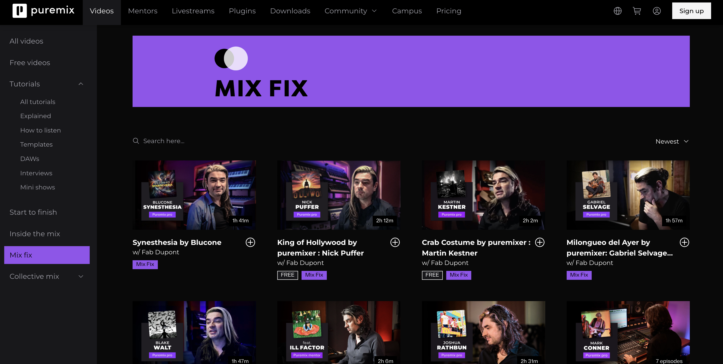 Mix fix page