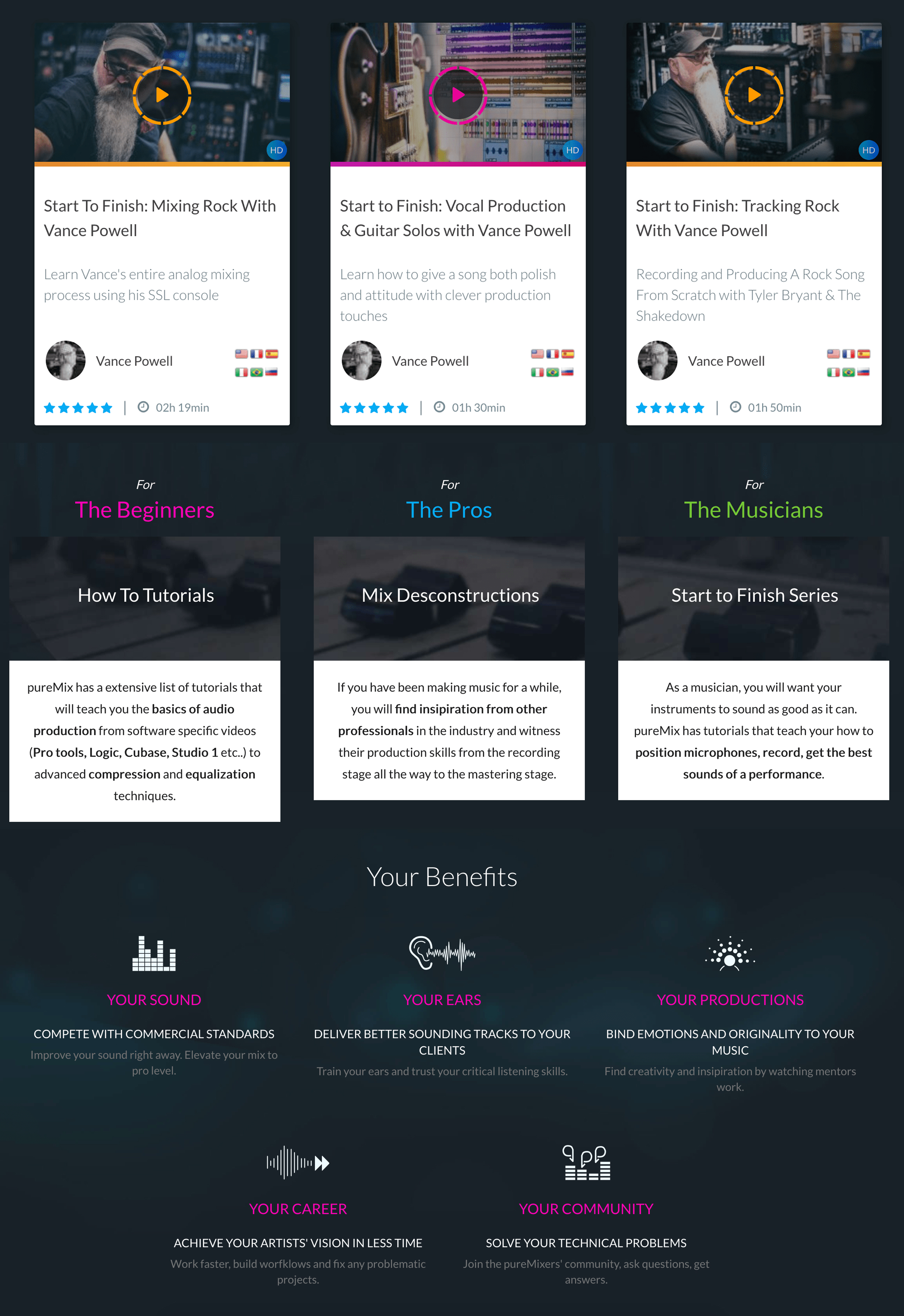 Homepage before