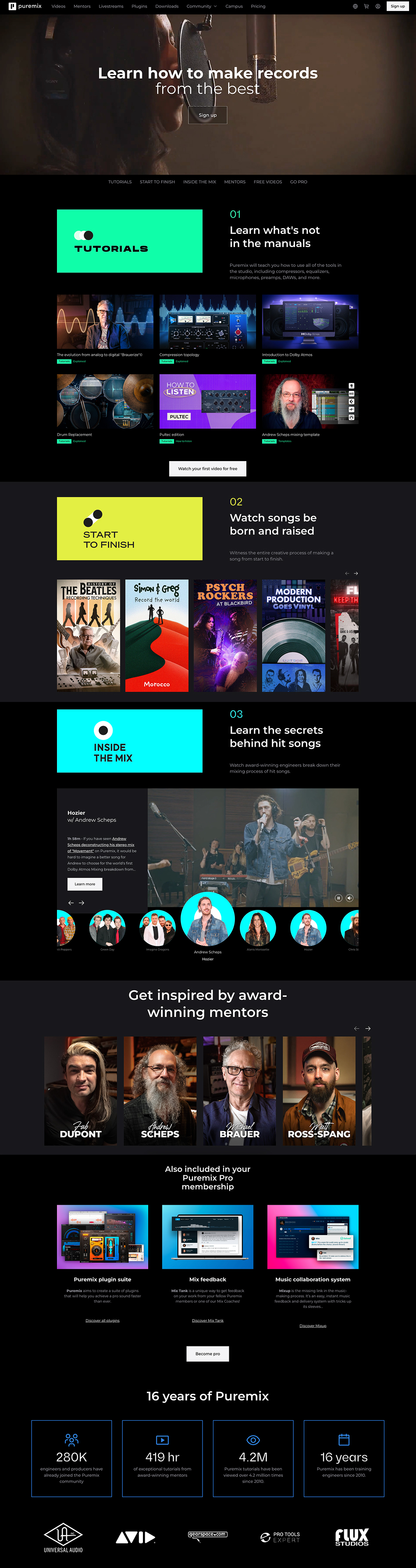 Homepage redesign — full page